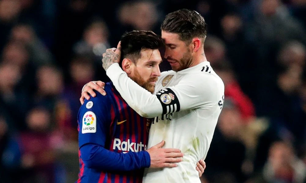 Messi và Ramos từng đụng độ nhau rất nhiều ở Tây Ban Nha. Ảnh: GETTY.