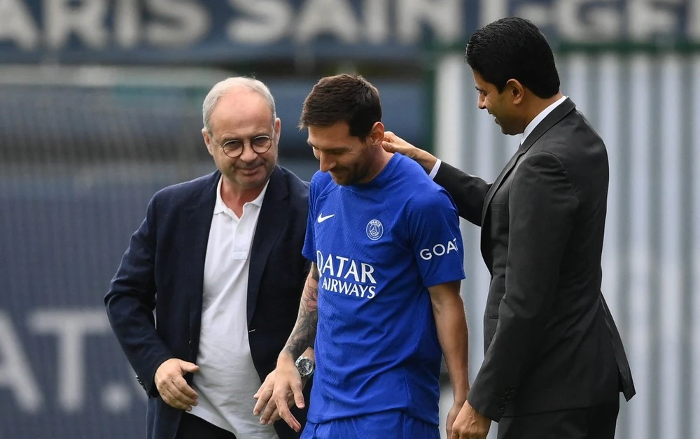 Chủ tịch PSG rất muốn giữ Messi nhưng hai bên đã không tìm được tiếng nói chung. Ảnh: GETTY.