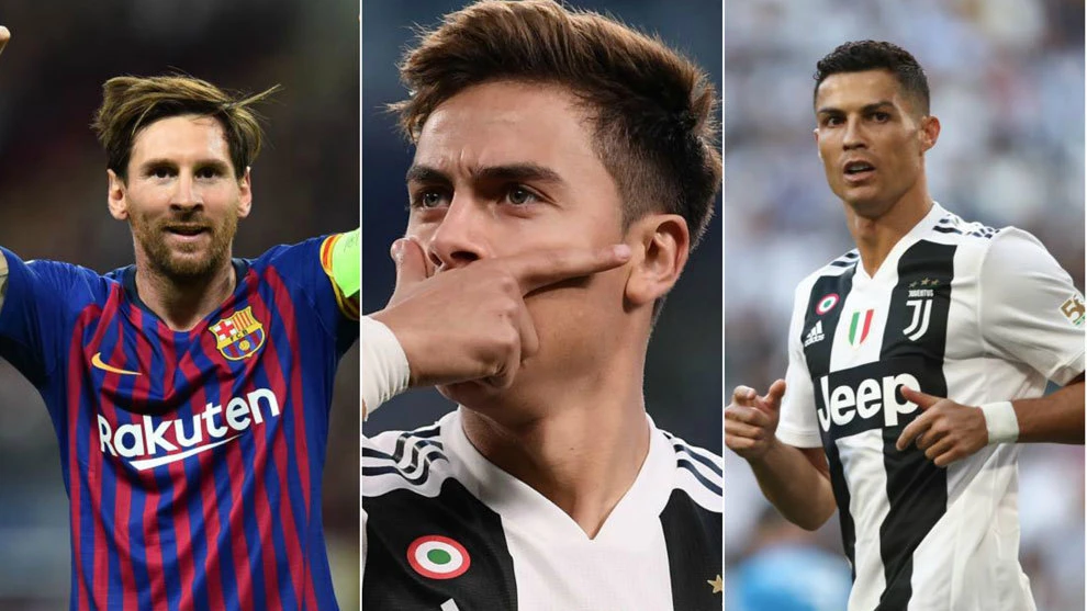 Dybala có diễm phúc chơi bóng cùng Messi lẫn Ronaldo. Ảnh: GETTY.