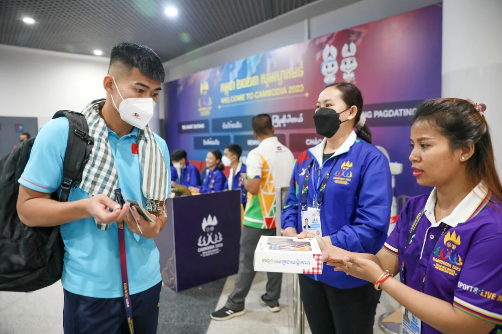 Đội tuyển U-22 Việt Nam đã đến Campuchia với mục tiêu bảo vệ huy chương vàng SEA Games. Ảnh: ANH DUY.