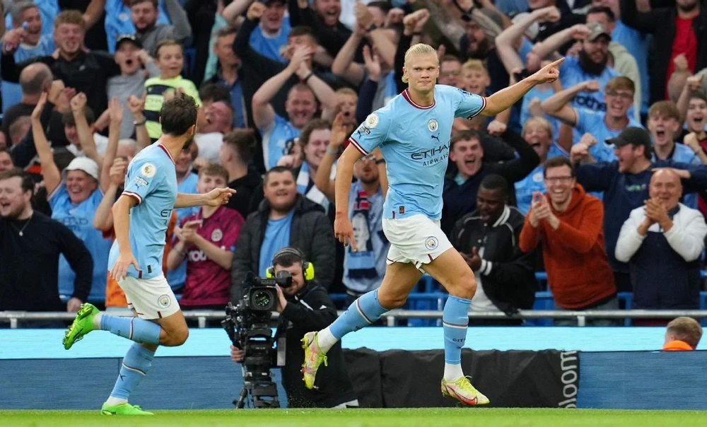 Chân sút người Na Uy tỏa sáng rực rỡ ở tuổi 22. Ảnh: GETTY.