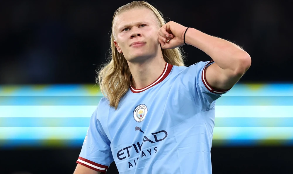 Haaland đã sớm phá kỷ lục ghi bàn ở mùa đầu tiên đá giải Premier League. Ảnh: GETTY.