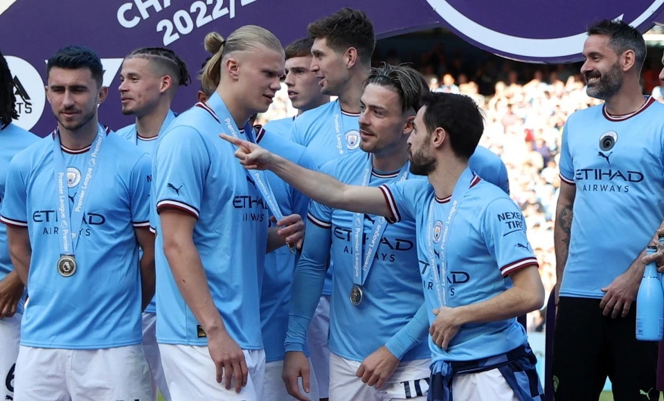 Nếu chân sút số một của Man City bị treo giò 2 trận như Rooney cách đây 12 năm cũng không ảnh hưởng gì đến hai cuộc chơi còn lại của họ. Ảnh: GETTY.