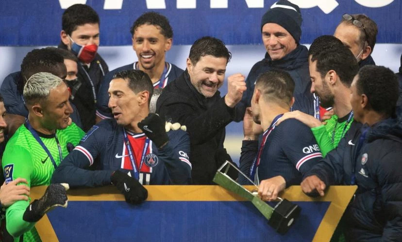 HLV Pochettino từng bị PSG sa thải hồi tháng 7 năm ngoái, trước khi cập bến Chelsea. Ảnh: GETTY.