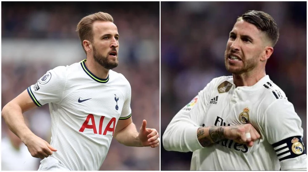 Trung vệ đàn anh Ramos khuyên tiền đạo Harry Kane đầu quân cho Real để giành danh hiệu tốt hơn các CLB khác. Ảnh: GETTY.