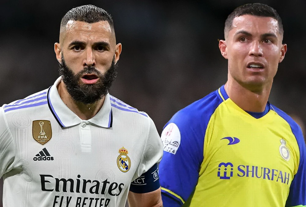 Benzema chọn cách theo chân Ronaldo sang chơi bóng ở giải vô địch Saudi Arabia. Ảnh: GETTY.