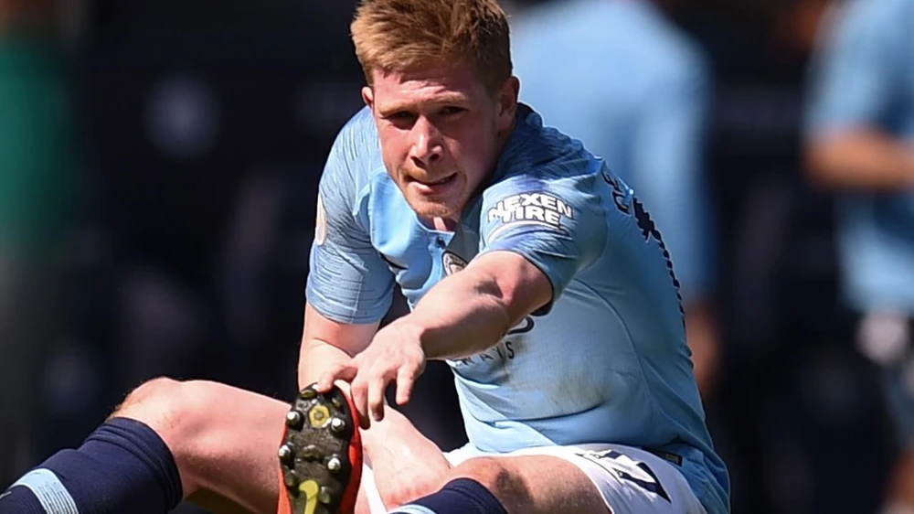Tiền vệ chủ lực của Man City phải nghỉ sớm và đồng đội của Bruyne vẫn xuất sắc vượt qua Inter Milan trong trận chung kết Champions League. Ảnh: GETTY.