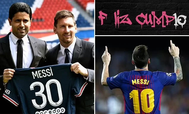 CLB Miami cách điệu dòng chữ chúc mừng sinh nhật Messi có hình ảnh rõ ràng của số 10, sau khi anh vừa chia tay số áo 30 của PSG. Ảnh: GETTY. CLB Miami cách điệu dòng chữ chúc mừng sinh nhật Messi có hình ảnh rõ ràng của số 10, sau khi anh vừa chia tay số áo 30 của PSG. Ảnh: GETTY.