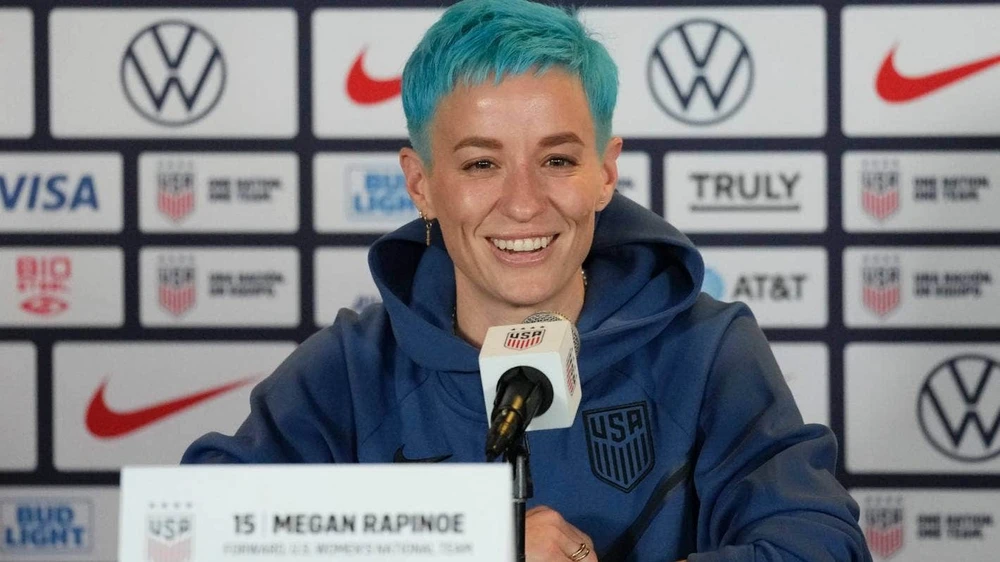 Chân sút kỳ cựu Rapinoe 38 tuổi tuyên bố giải nghệ sau World Cup 2023. Ảnh: AN.