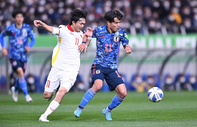 Đội tuyển Việt Nam có hai trận thua và một hòa Nhật Bản trong ba lần đụng độ gần nhất. Ảnh: ANH PHƯƠNG.