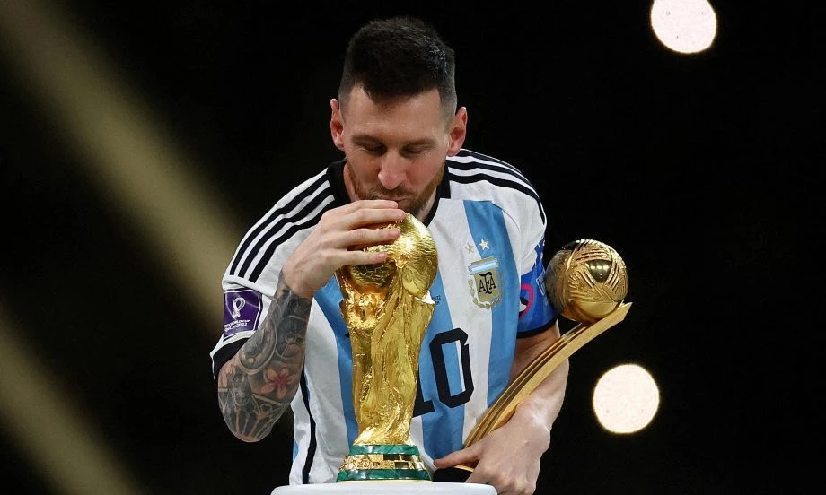 Messi đã dẫn dắt đồng đội vô địch World Cup và giành Quả bóng vàng ở giải đấu trên đất Qatar. Ảnh: GETTY.