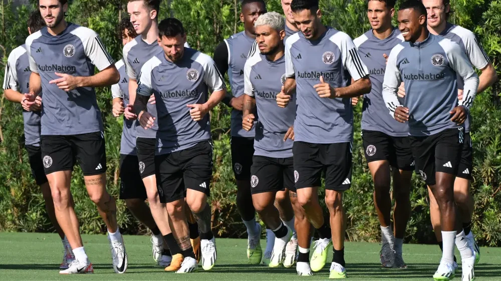 Ngôi sao người Argentina tập luyện cùng đồng đội mới ở Mỹ. Ảnh: GETTY.