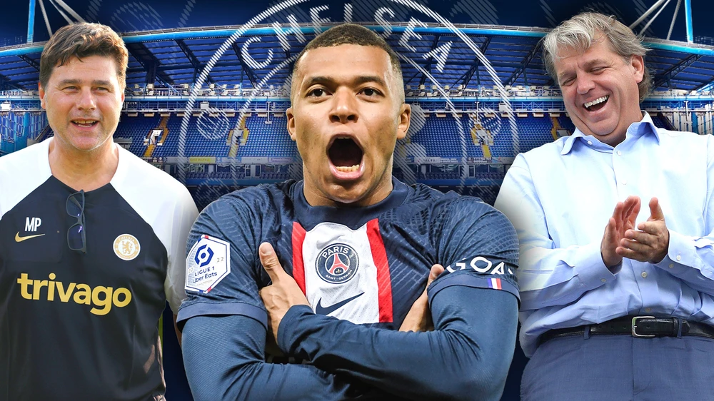 Tỉ phú Boehly đang tìm cách lôi kéo Mbappe về cho HLV Pochettino. Ảnh: GETTY.