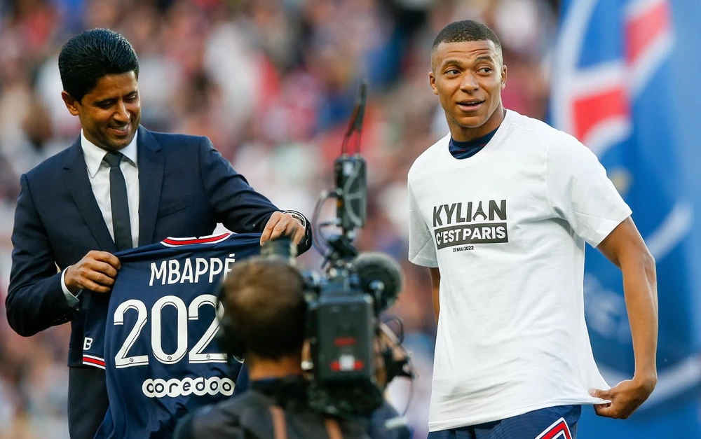 Chủ tịch PSG không muốn để Mbappe chia tay miễn phí. Ảnh: GETTY.