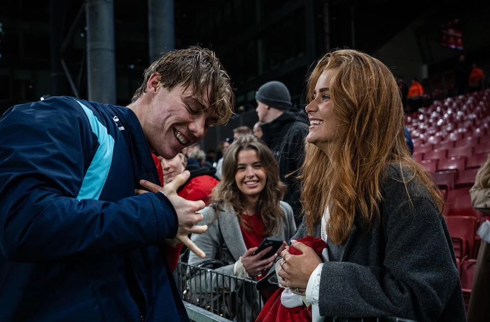 Tiền đạo Hojlund chuyển đến Man United từ đội bóng Atalanta của Ý với thời hạn 5 năm. Ảnh: GETTY.