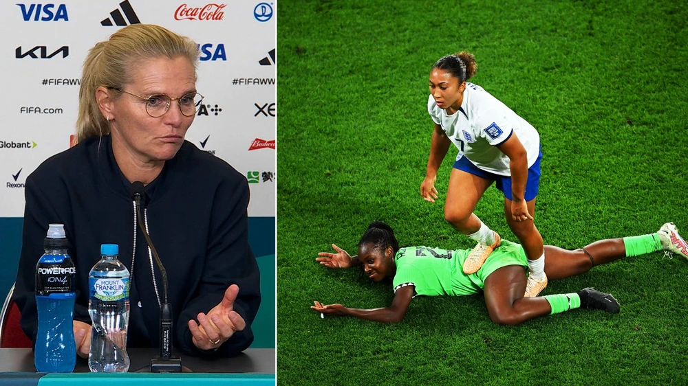 HLV Wiegman nghiêm khắc phê bình học trò sau sự cố khiến cô đối diện nguy cơ mất World Cup nếu bị FIFA treo giò thêm một trận nữa. Ảnh: GETTY.