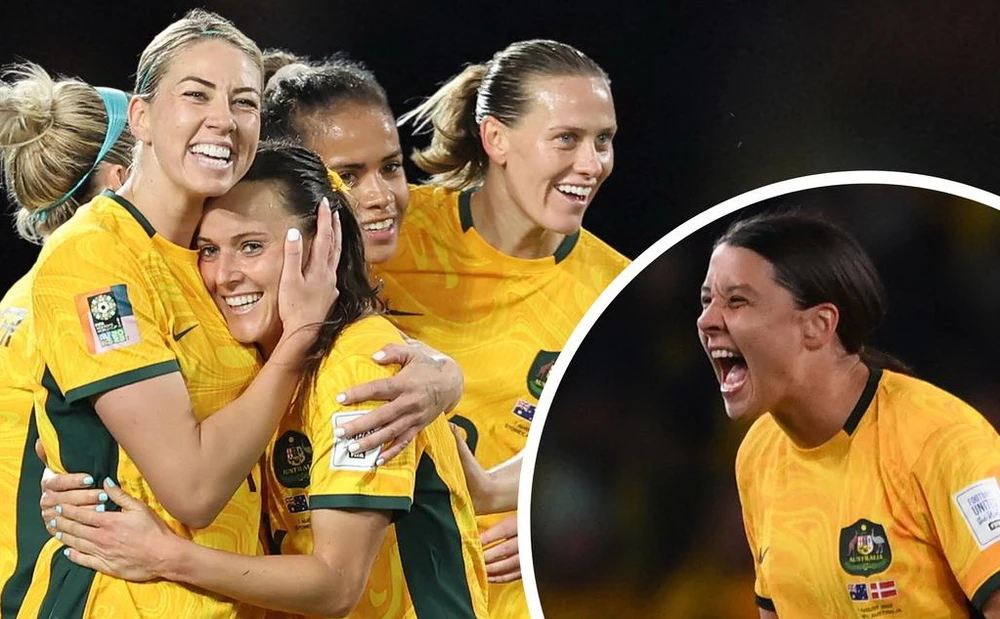 Sam Kerr đã trở lại đội hình Úc sau khi bị chấn thương và sẵn sàng cho loạt đấu knock out tiếp theo. Ảnh: GETTY.