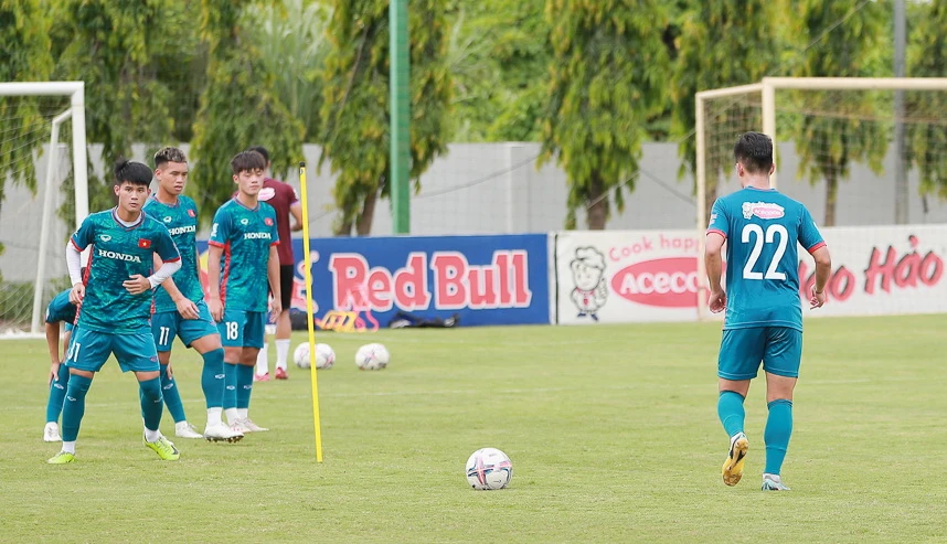 Đội tuyển U-23 Việt Nam tích cực tập luyện. Ảnh: VFF.