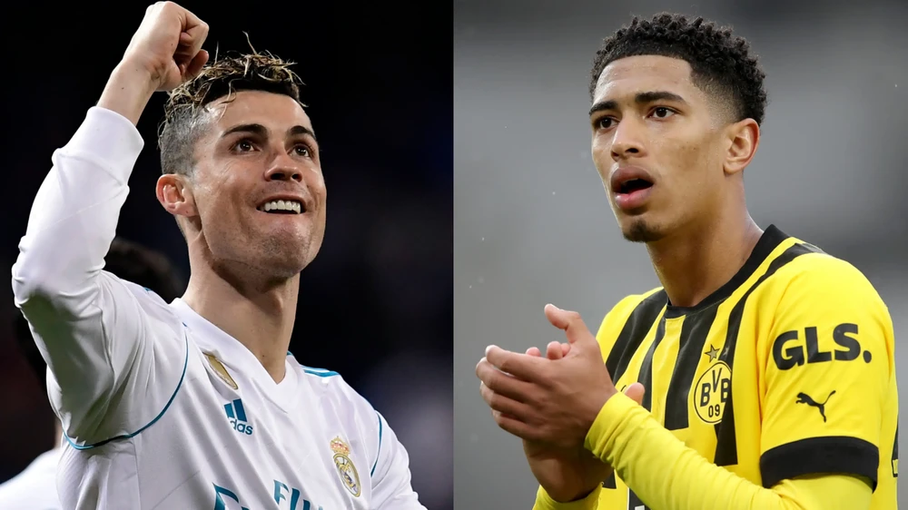 Bellingham đang dần bước đến kỷ lục của tiền bối Ronaldo thời còn khoác áo Real. Ảnh: GETTY.
