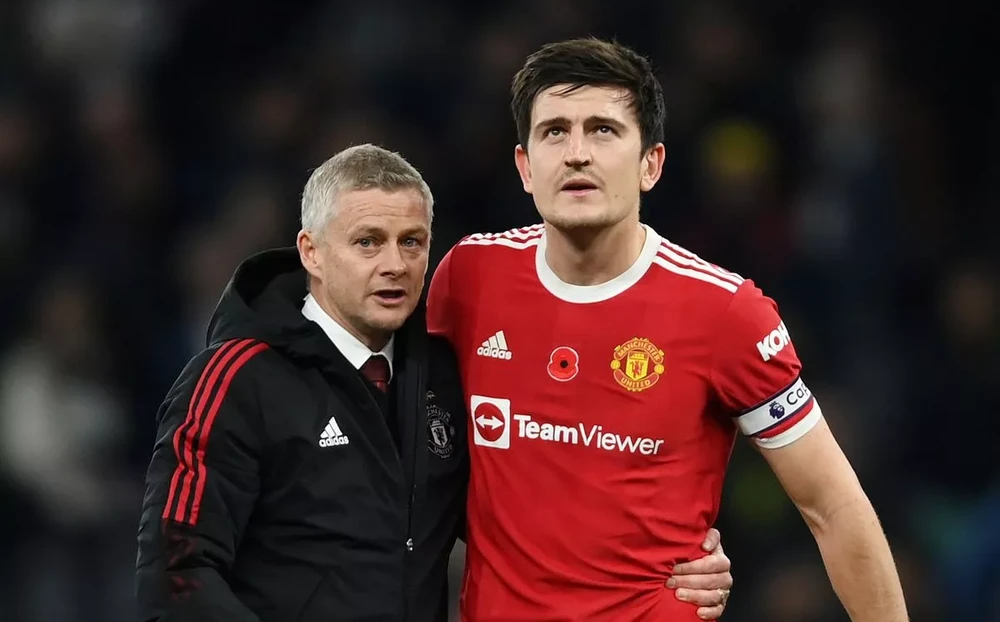 Maguire từng là "con cưng" của HLV Solsa với chiếc băng đội trưởng Man United. Ảnh: GETTY. Maguire từng là "con cưng" của HLV Solsa với chiếc băng đội trưởng Man United. Ảnh: GETTY.