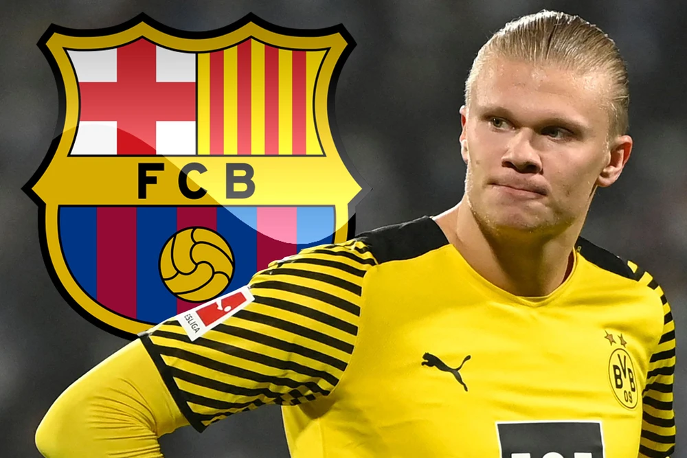 Barca muốn có Haaland từ trước khi anh rời Dortmund để gia nhập Man City. Ảnh: GETTY.