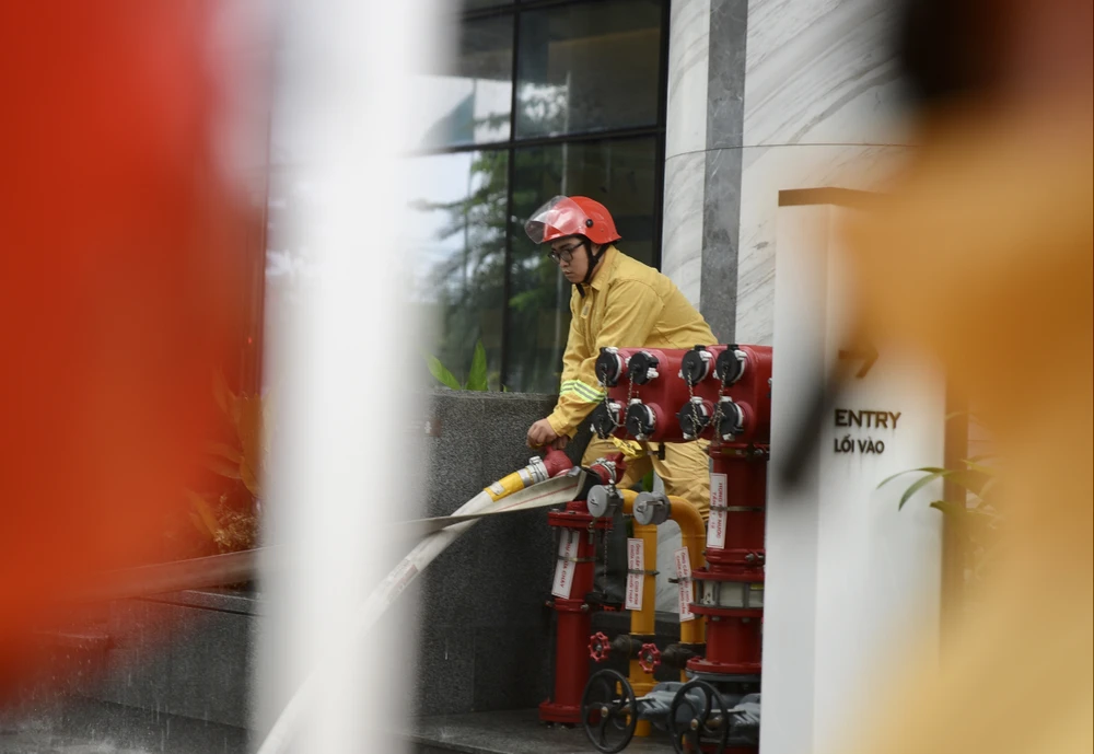 diễn tập chữa cháy, toà nhà the nexus