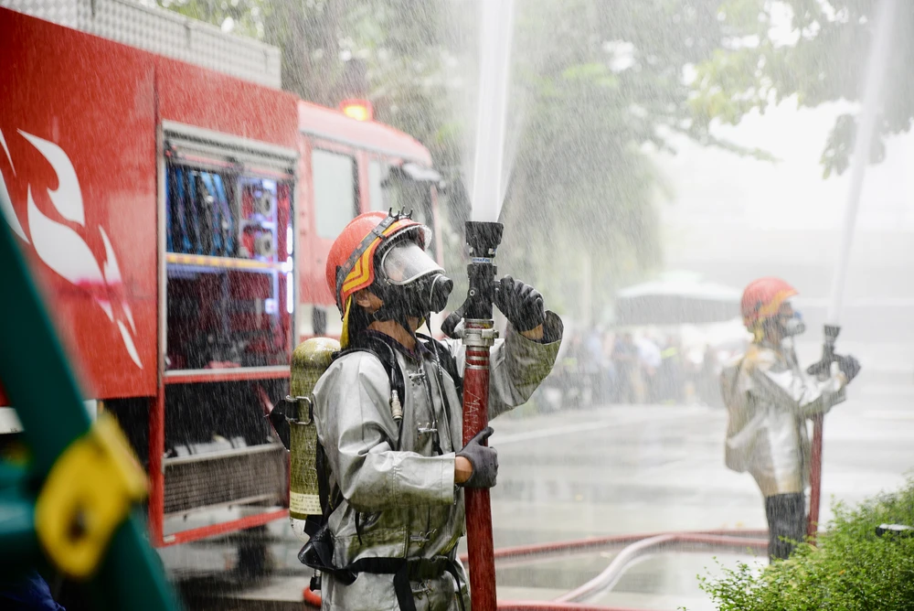 diễn tập chữa cháy, toà nhà the nexus