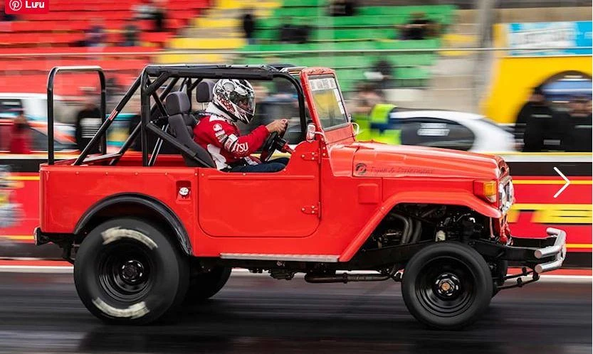 Bruce Christian's Drag FJ40. Ảnh: Carbuzz.