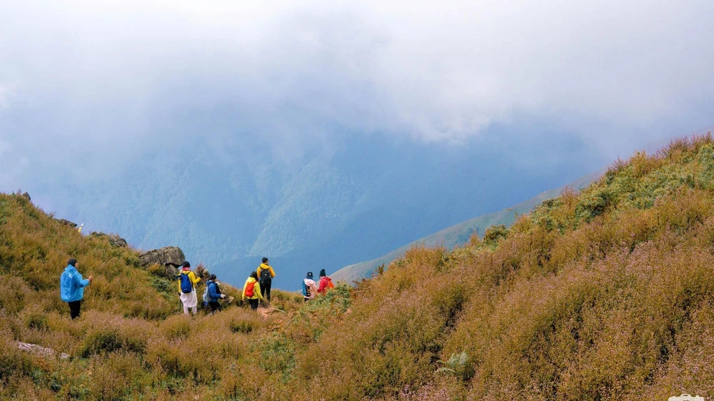 Du khách trải nghiệm núi Tà Chì Nhù.