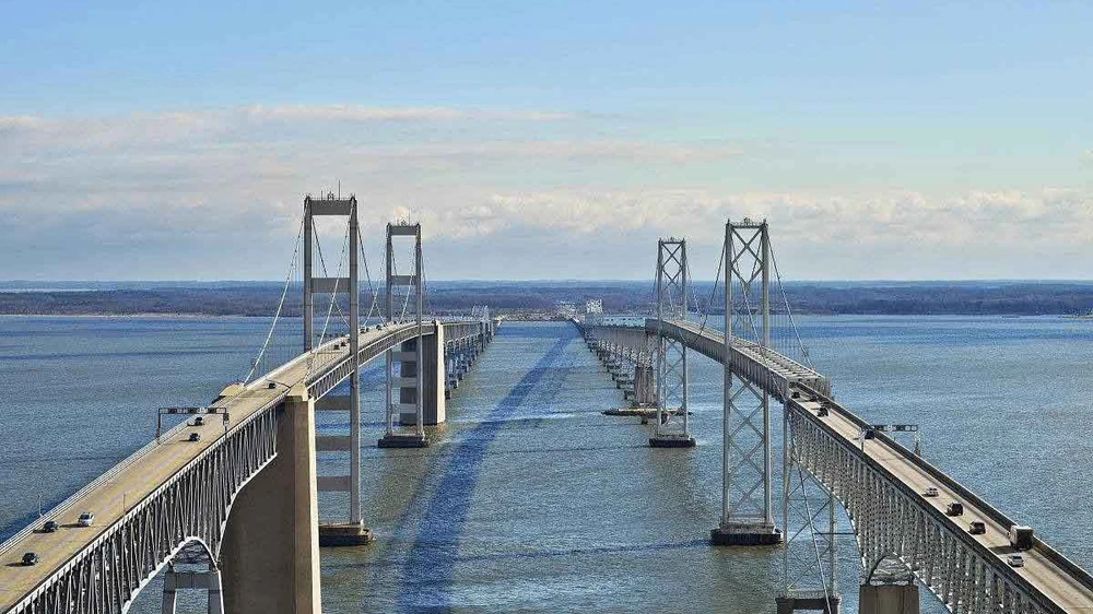 Đường hầm cầu vịnh Chesapeake, Mỹ. Ảnh: Thetravel.