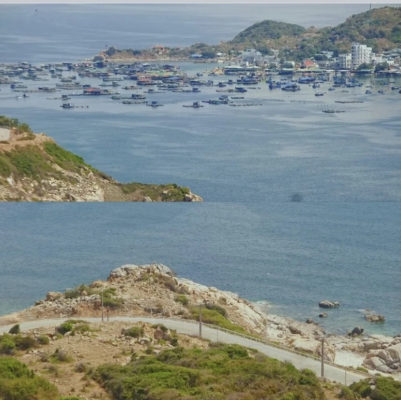 Cung đường biển Vĩnh Hy. Ảnh: Quỳnh Tô.