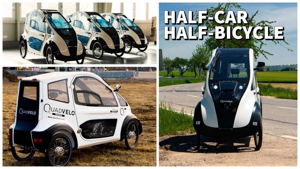 Quadvelo là một chiếc xe điện bốn chu kỳ đã được phát triển từ năm 2017. Ảnh: Autoevolution.