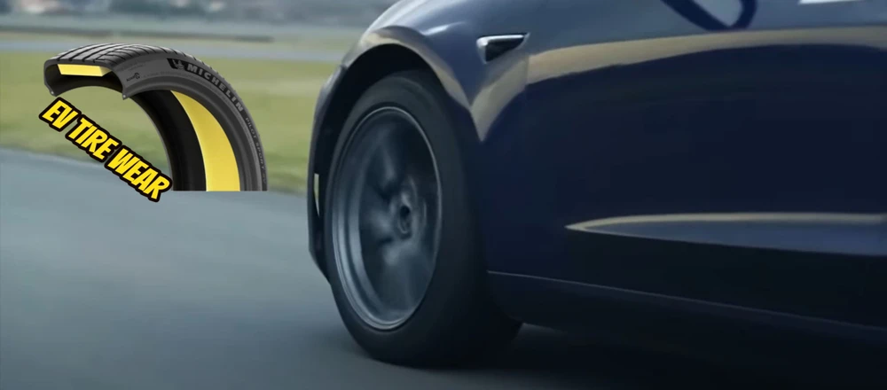 Ô tô chạy hoàn toàn bằng điện nặng hơn ô tô chạy bằng xăng nên lốp xe nhanh mòn hơn. Ảnh: Autoevolution.