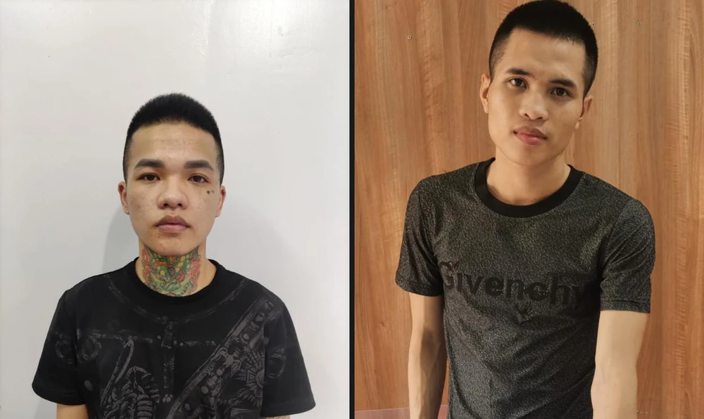 Hai bị can tại Cơ quan An ninh điều tra Công an tỉnh Bắc Giang. Ảnh CTV