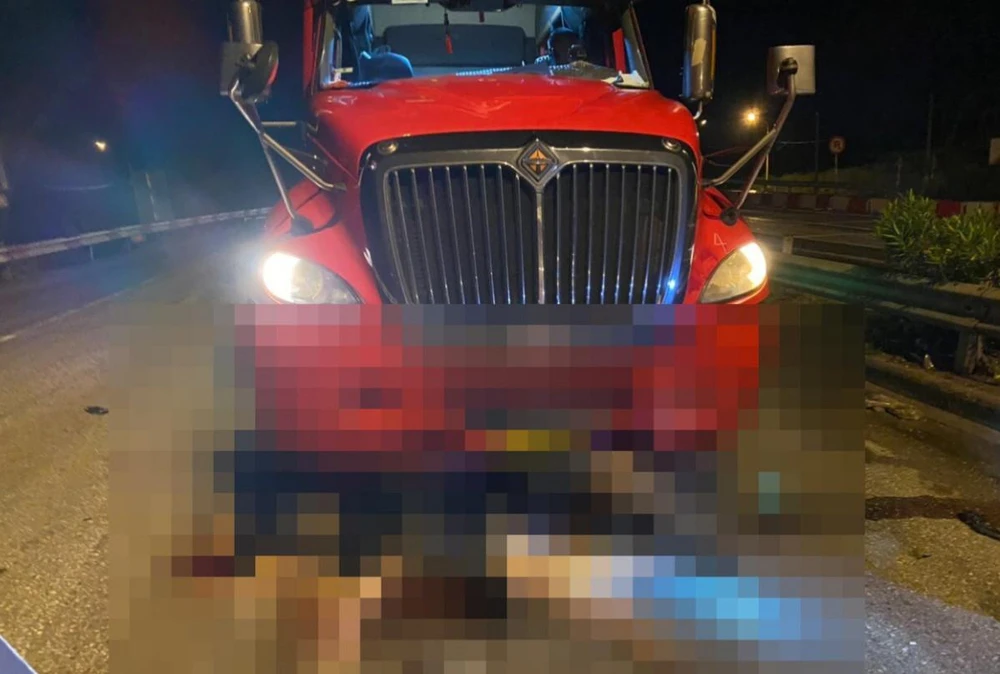 Hiện trường vụ tai nạn. Ảnh: QUỐC PHƯƠNG