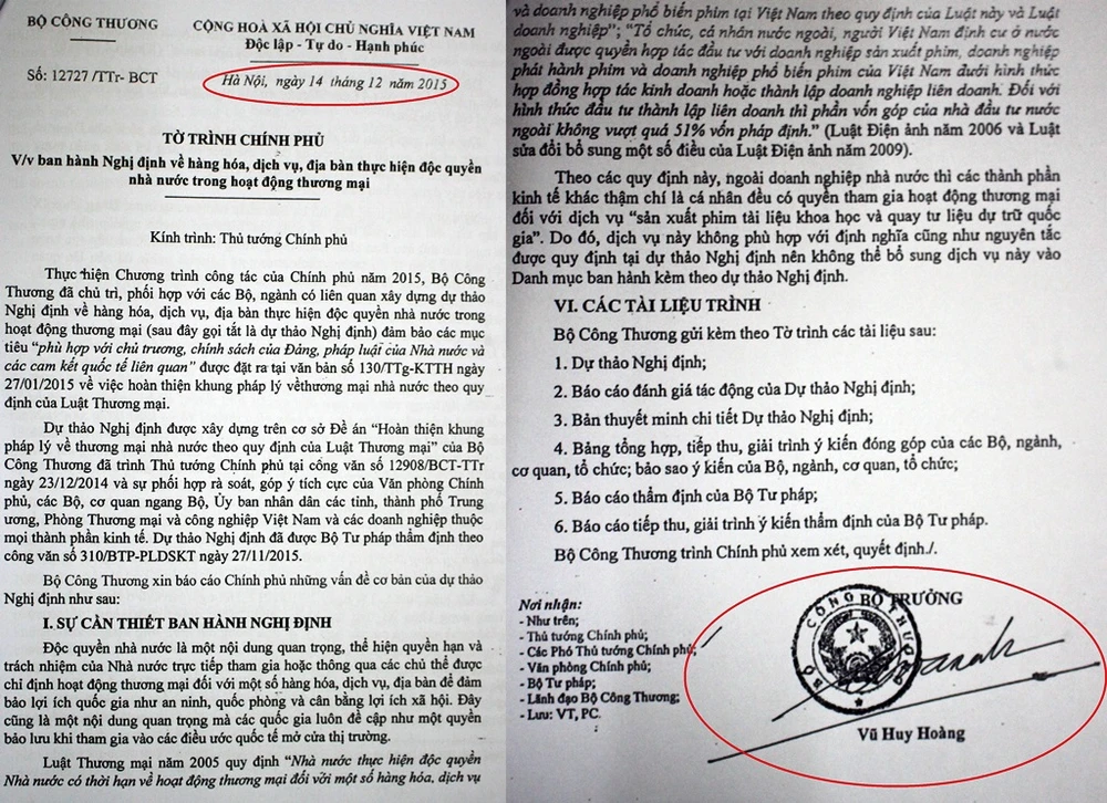 Bộ Công Thương trình văn bản từ thời ông Vũ Huy Hoàng ảnh 1