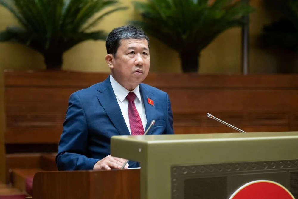 Chủ nhiệm Ủy ban Đối ngoại Vũ Hải Hà trình bày báo cáo giải trình, tiếp thu ý kiến ĐBQH về phê chuẩn văn kiện gia nhập CPTPP của Vương quốc Anh