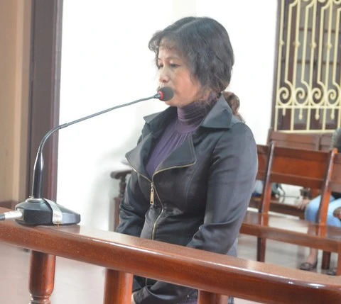 Bị cáo Liên tại phiên tòa phúc thẩm