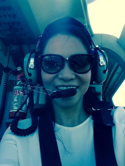 Thu Minh đi trực thăng để ngắm cảnh đẹp Nam Phi ảnh 3