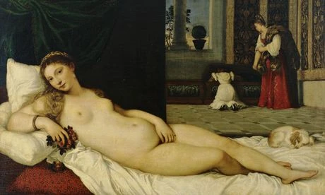 Ảnh: Tác phẩm Vệ nữ Urbino (The Venus of Urbino) của Tiziano - sưu tập của dòng họ Medici, nay được lưu giữ tại Galleria Degli Uffizi (TP Florence, Italy) từ năm 1736.