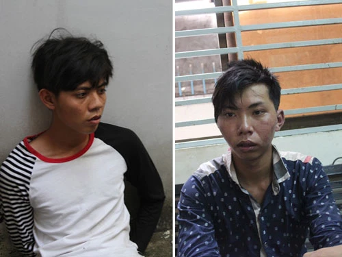 Đối tượng Nguyễn Trọng Tín và Nguyễn Văn Việt bị tạm giữa tại cơ quan công an