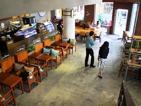 Một góc của quán Caffe Bene