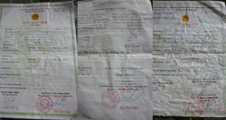 Một số giấy tờ liên quan.