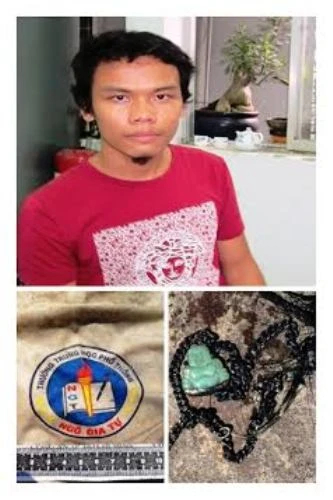 Hung thủ và quần áo, dây chuyền của nạn nhân