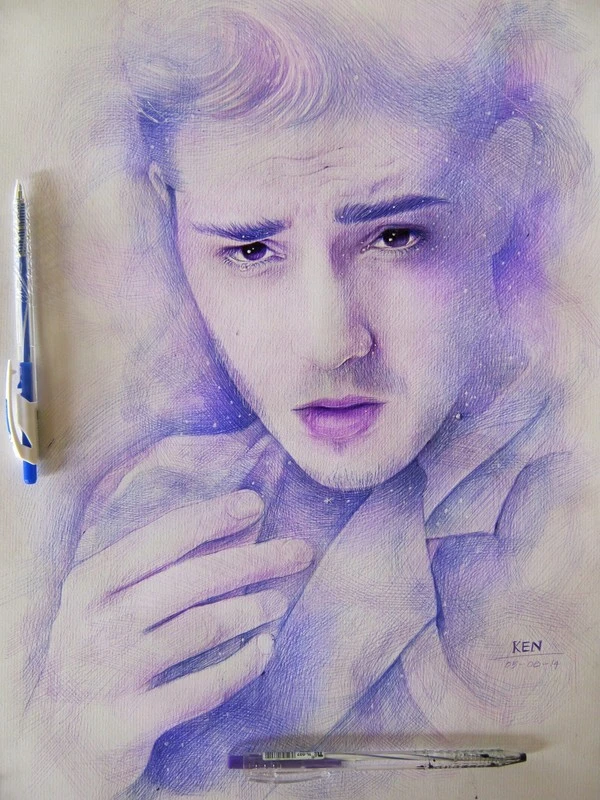 9x vẽ Sơn Tùng M-TP bằng bút bi sống động như thật 8