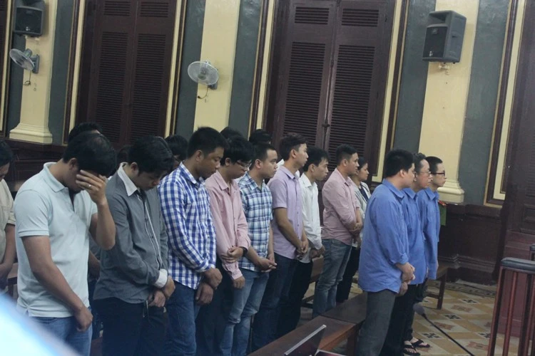 Các bị cáo tại phiên xử