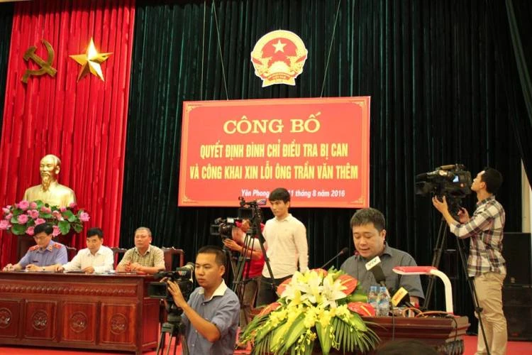 Đại diện liên ngành các cơ quan tư pháp trung ương đang sơ lược vụ án