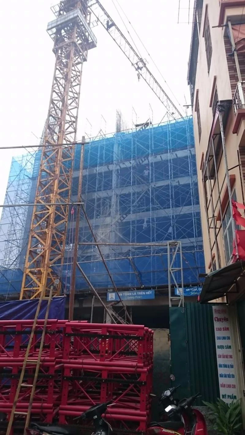 Hiện trường công trình xảy ra tai nạn