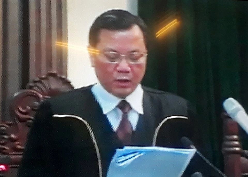 Tòa đang tuyên án ông Đinh La Thăng và các đồng phạm