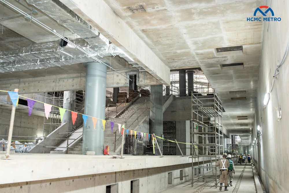 Cận cảnh ga Trung tâm Bến Thành tuyến metro số 1 ảnh 5